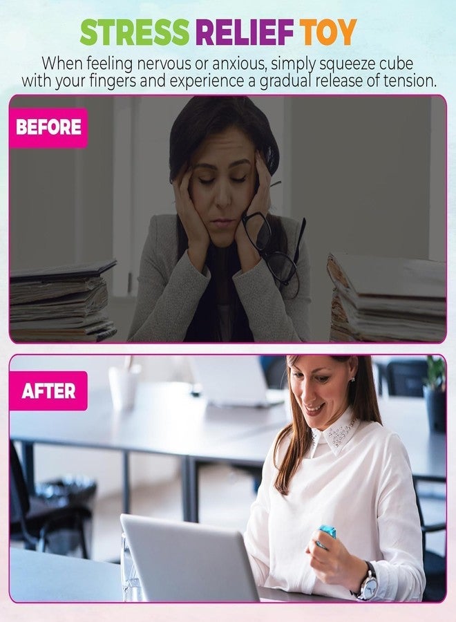 VATTU Snowflake Ice Cube Stress Ball - Slow Rise Squishy Fidget Toy for Kids and Adults Sensory Play and Anxiety Relief - Non-Toxic BPA Free - Ideal for Office Classroom Gift and Stress Management - Image 5